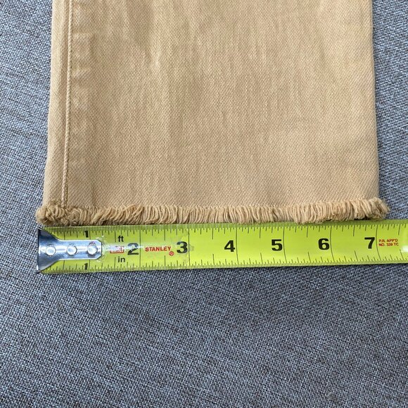 Torrid Denim Jeans Women's 14 Short High Rise Button Fly Beige Raw Hem - Picture 12 of 13